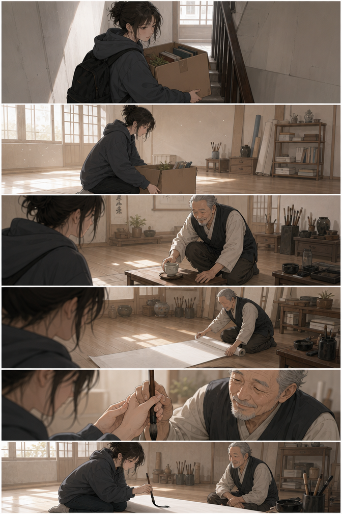 Brushwork — community sample published on Manhwa Generator